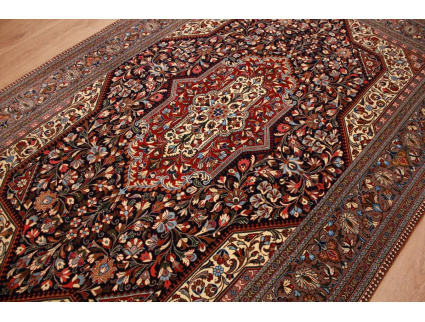 Perser Teppich Ghom Orientteppich 224x144 cm Dunkelblau