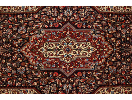 Perser Teppich Ghom Orientteppich 224x144 cm Dunkelblau