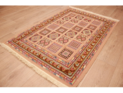 Modern persian carpet Nimbaf 155x106 cm pure wool Brown