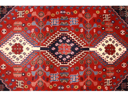 Perserteppich Yalameh Nomadenteppich 129x82 cm Rot
