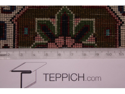 Perserteppich Täbriz  mit Seide 312x204 cm Rot