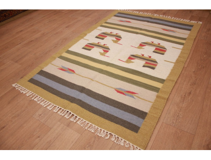 Orientteppich Kelim Wollteppich 180x120 cm Modern