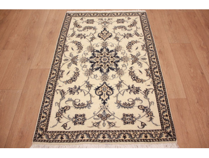 Perserteppich Nain Wollteppich 135x90  cm Beige