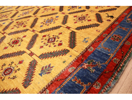 Nomadic persian wool carpet Kashkouli 302x205 cm Gold