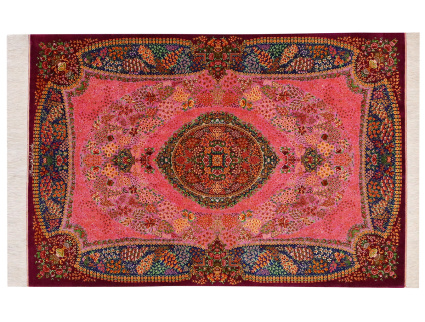 Seidenteppich Pink