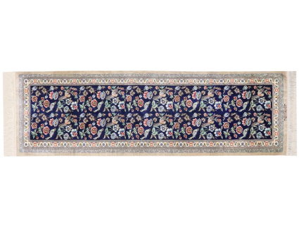 Blauer Seiden Teppich