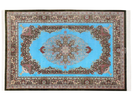 Blauer Seidenteppich