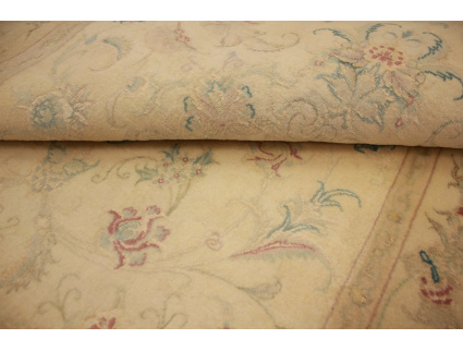 Persian carpet Tabriz Runner with Silk 227x86 cm Beige