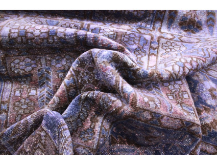 Vintage Teppich moderner Orientteppich 405x300 cm Lila