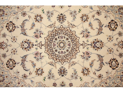 Perser Teppich "Nain" 9la mit Seide 126x90 cm