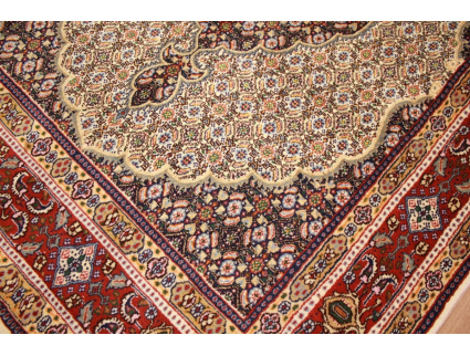 Perserteppich Moud mit Seide 194x142 cm Beige