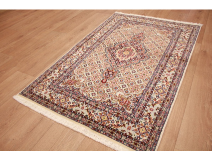 Perserteppich Moud mit Seide 143x93 cm Beige