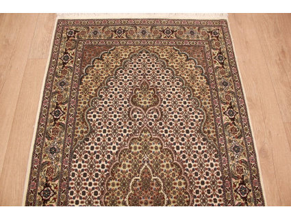 Persian carpet Tabriz Runner with Silk 269x77 cm Beige