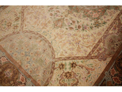 Seiden Teppich Ghom Perserteppich 210x135 cm reiner Seide