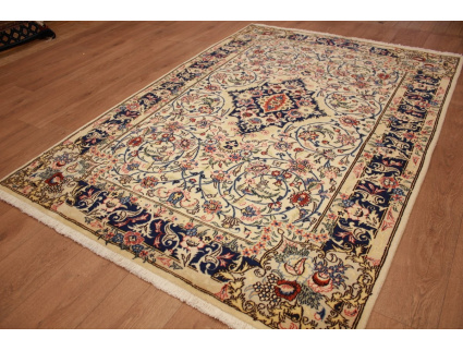 Perser Teppich Ghom mit Seide 195x148 cm Beige