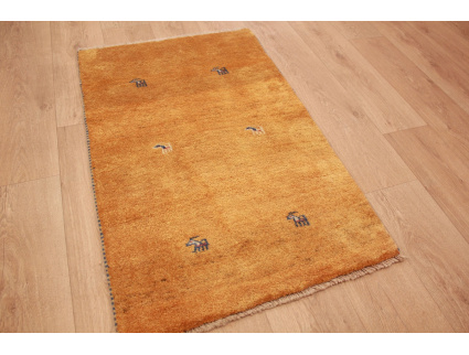 Perserteppich Gabbeh wollteppich 112x72 cm Orange