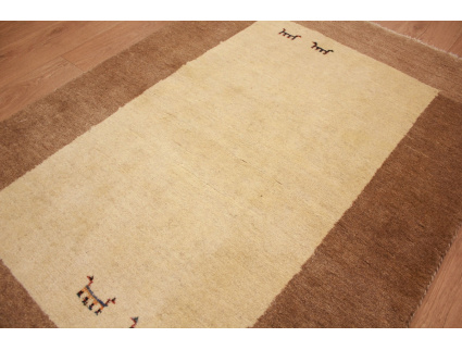 Perser Teppich Gabbeh reiner wollteppich 158x111 cm Beige