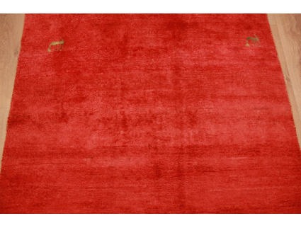 Perser Teppich Gabbeh reiner Wolle 234x137 cm Rot