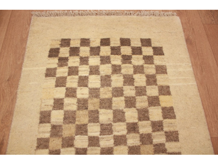 Perserteppich Gabbeh wollteppich 125x75 cm Beige