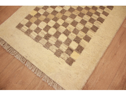 Perserteppich Gabbeh wollteppich 125x75 cm Beige