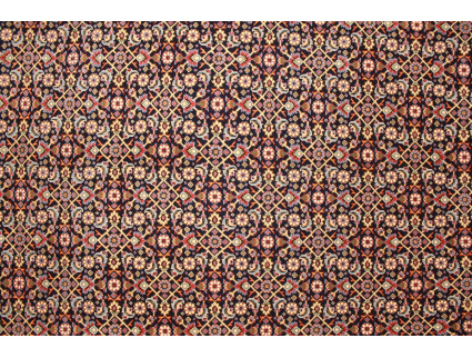 Perserteppich Ghom Wollteppich 206x135 cm Blau