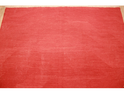 Kelim Vintage Teppich moderner Perserteppich Rot 290x199 cm