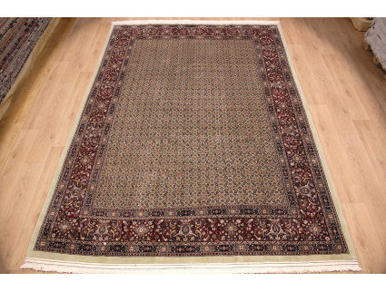 Perser Teppich Moud mit Seide Beige